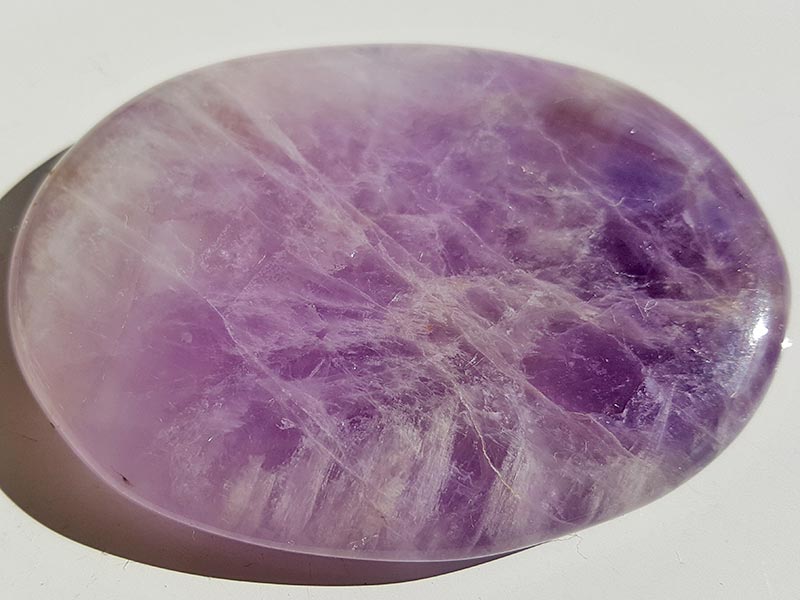 Amethyst Chevron Palm Stone