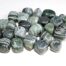 Highly polished chrysotile tumble stone size 2-3 cm.
