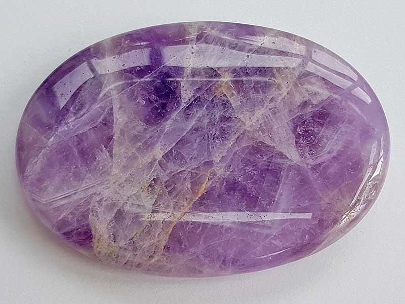 Amethyst Chevron Palm Stone