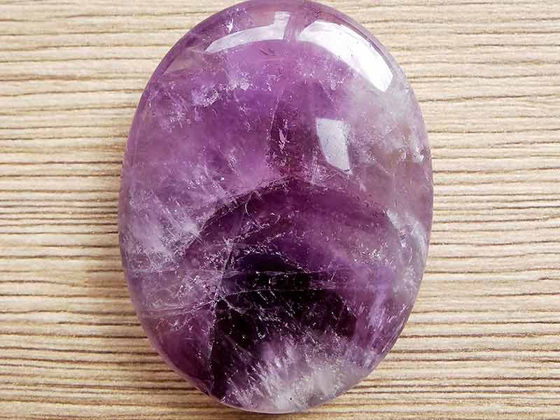 Amethyst Chevron Thumb Stone