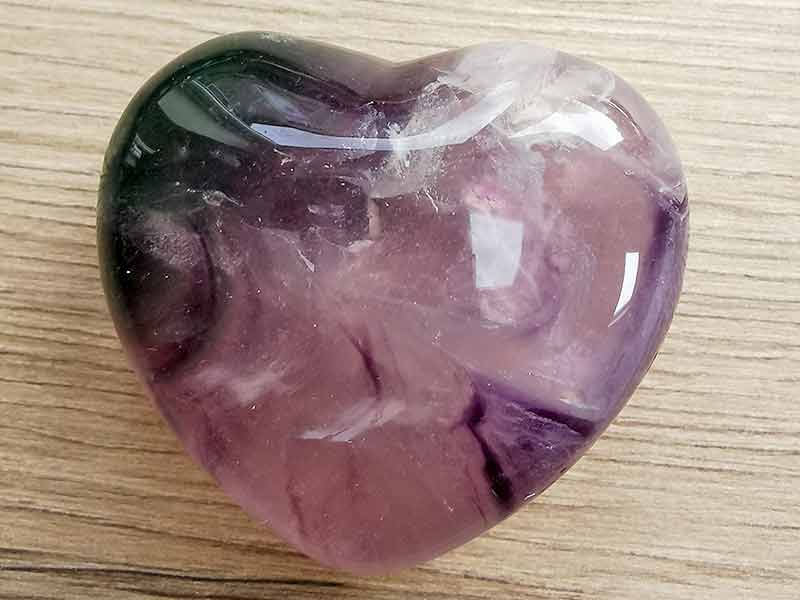 Fluorite Rainbow Heart