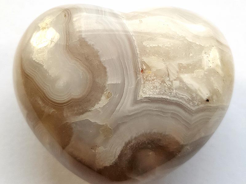 Agate Grey Lace Heart
