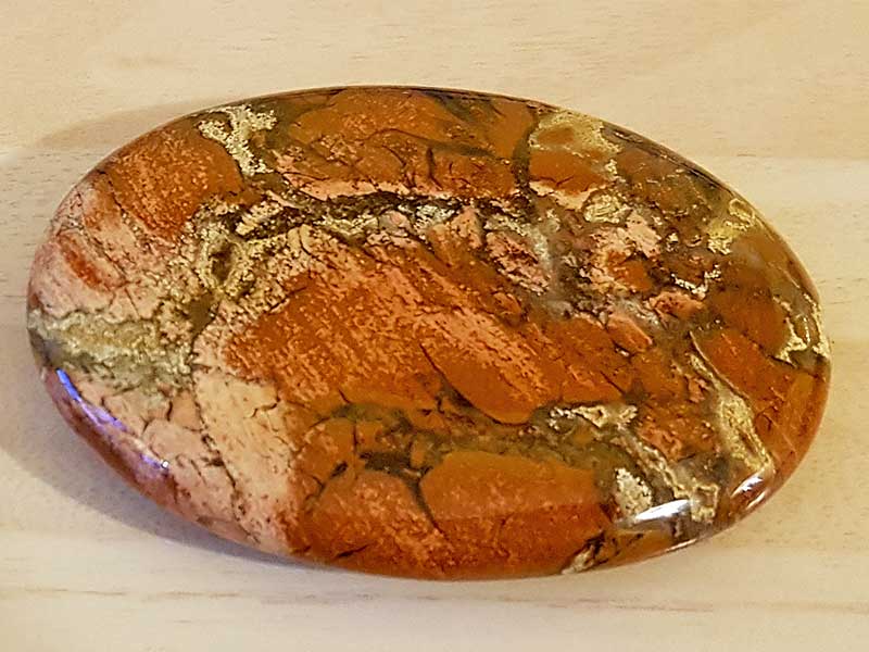 Jasper Poppy Palm Stone