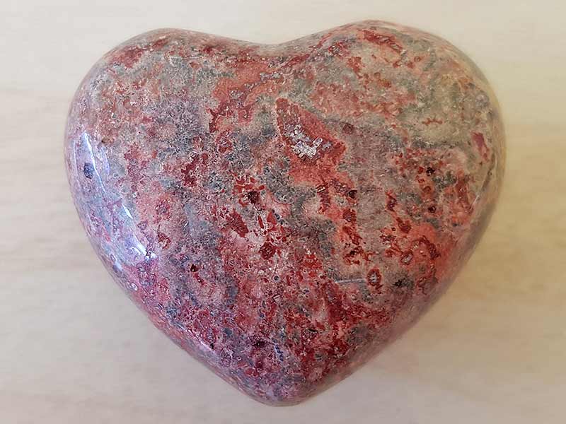 Jasper Leopard Skin Heart