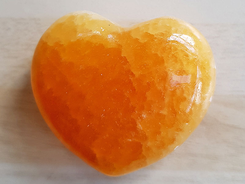 Calcite Orange Heart