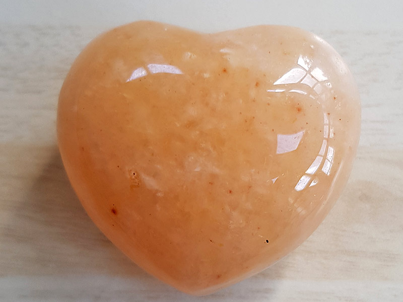 Aventurine Peach Heart